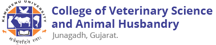 College of Veterinary Science and Animal Husbandry, Junagadh, Gujarat.