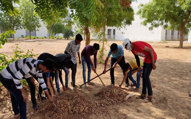 Garden development by NSS Volunteers