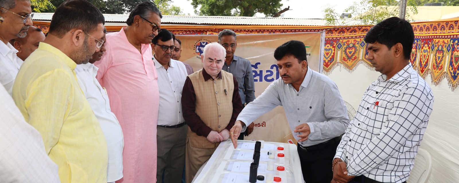 Demonstration of Hansh Pattika at Kamdhenu University, Anand.