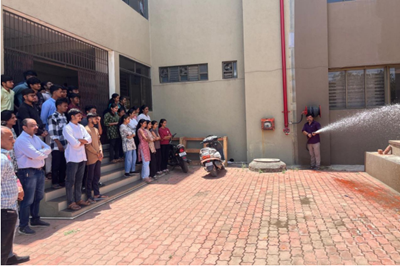 "Emergency fire and safety training" organized by NSS Unit, College of Fisheries Science, Kamdhenu University, Navsari