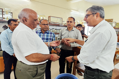 Visit of Hon. Vice Chancellor, Kamdhenu University, Gandhinagar to Fisheries Research Station, Okha and Seaweed Farming site at Beyt Dwarka.