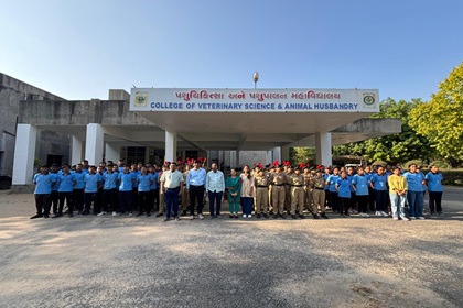 78th NCC Raising Day celebrated at College of Vet. Sci. & A.H., KU, Sardarkrushinagar