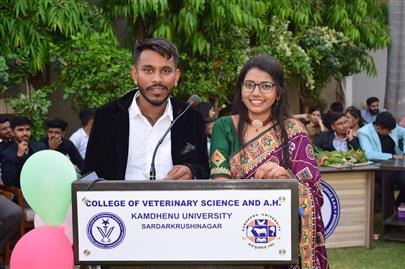 The Freshers' Day “Pragati” (2024) was organized at the College of Veterinary Science and Animal Husbandry, Kamdhenu University, Sardarkrushinagar.