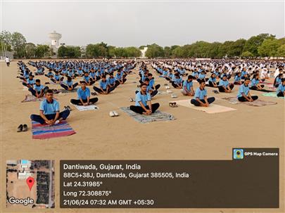 International Yoga Day Celebration (21 St June) at Veterinary College Sardarkrushinagar