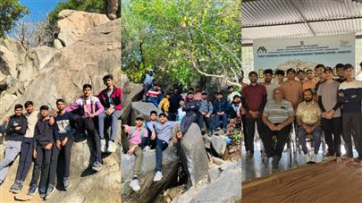 Boys from Veterinary College of Kamdhenu University Anand Excel in Rock Climbing Course