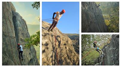Boys from Veterinary College of Kamdhenu University Anand Excel in Rock Climbing Course