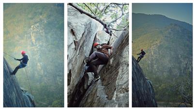 Boys from Veterinary College of Kamdhenu University Anand Excel in Rock Climbing Course