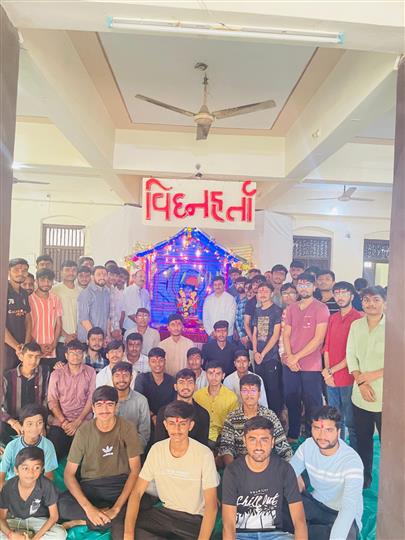 Celebration of "Ganesh Mahotsav" at Nachiketa Boys Hostel, College of Dairy Science, Kamdhenu University, Amreli.