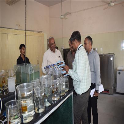 Visit of Dr. P.H. Tank, Hon. Vice chancellor, Kamdhenu University, Gandhinagar at Fisheries Research Station, Kamdhenu University, Sikka.