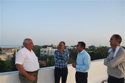 Visit of Hon. Vice Chancellor, Kamdhenu University, Gandhinagar to Fisheries Research Station, Okha and Seaweed Farming site at Beyt Dwarka.