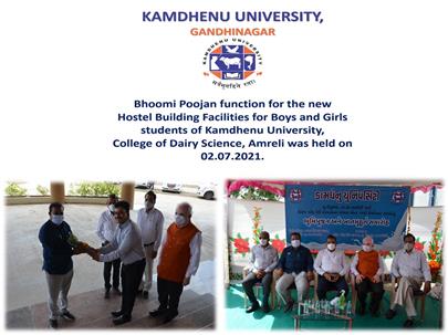 Bhoomi Poojan-Hostel Building for Boys and Girls - KU, CDS, Amreli