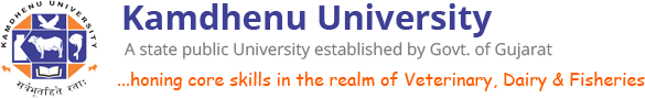 Kamdhenu University, A State Public University Established bu Govt. of Gujarat.