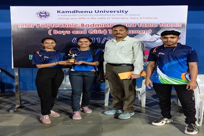 Girls Student From Polytechnic In Animal Husbandry, Sk Nagar - Won Interpolytechnic University Level Competitions