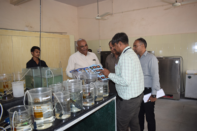 Visit of Dr. P. H. Tank, Hon. Vice Chancellor, Kamdhenu University, Gandhinagar at Fisheries Research Station, Kamdhenu University, Sikka.