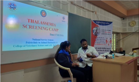 Thalassemia Awareness and Screening Camp Organized by NSS unit, Veterinary College, KU, Junagadh. Thalassemia Awareness and Screening Camp Organized by NSS unit, Veterinary College, KU, Junagadh.